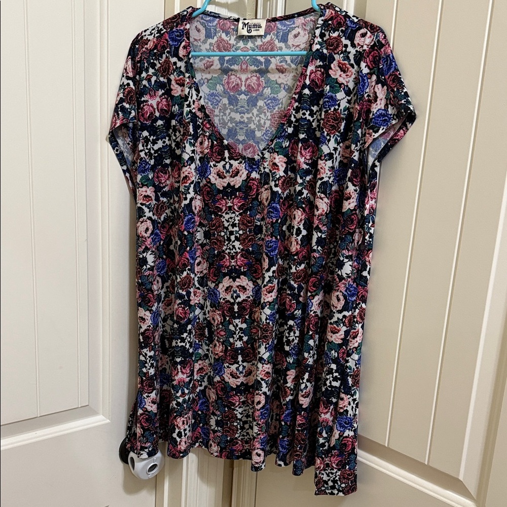 Show Me Your MuMu Colorful Floral Short Sleeve Top